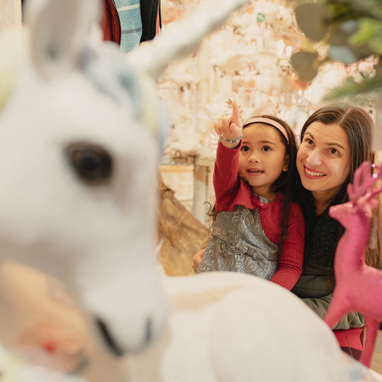 Christmas Store at Potters mom and daughter