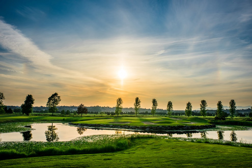 Northview golf course at sunset