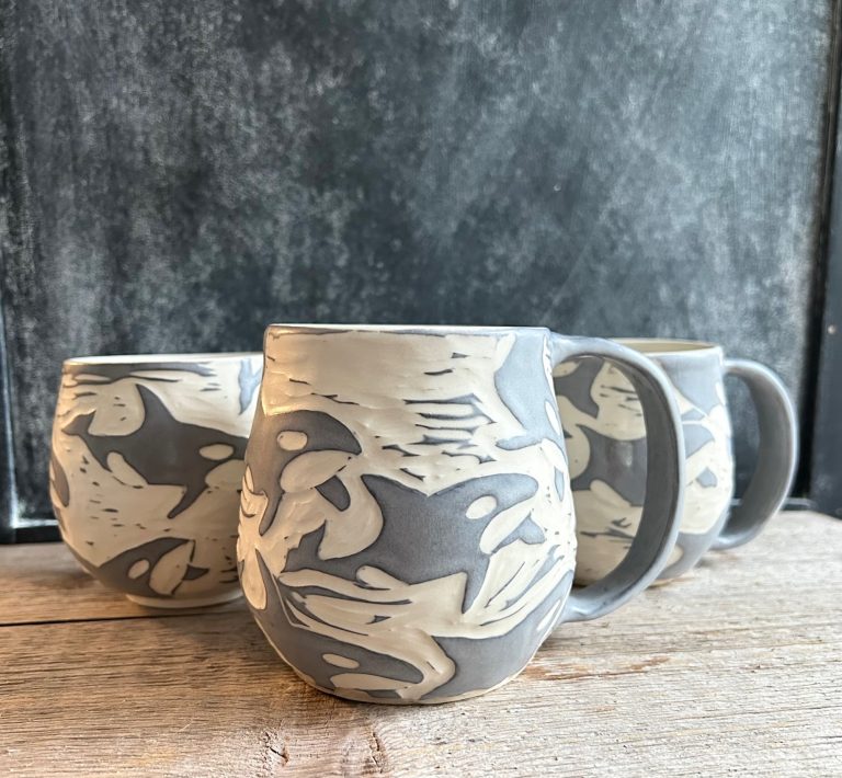 Blue Poppy Pottery - Hand-crafted orca mugs - Surrey Through My Lens